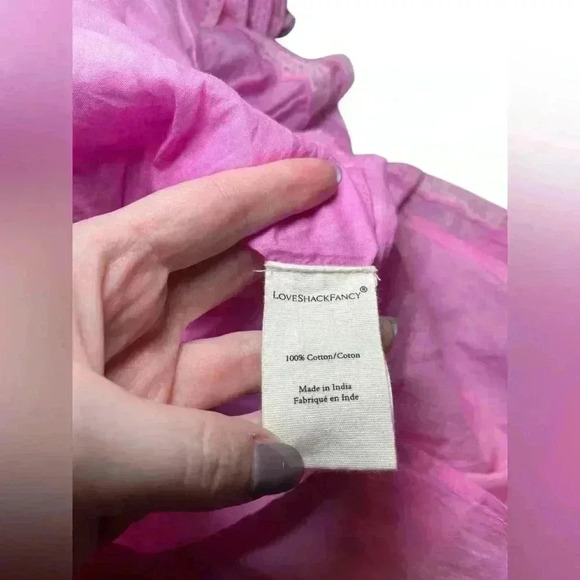 LoveShackFancy Natasha Pink Ruffle Tiered Mini Dress Size P (00) - Picture 7 of 7